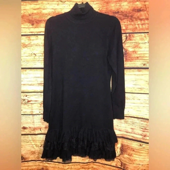 Navy Blue Long sleeve Dress - Picture 1 of 15